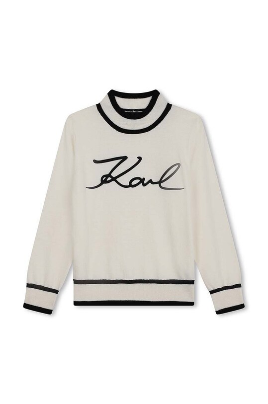Karl Lagerfeld sweter z domieszką kaszmiru dziecięcy Z30218.114.150 beżowy AW24