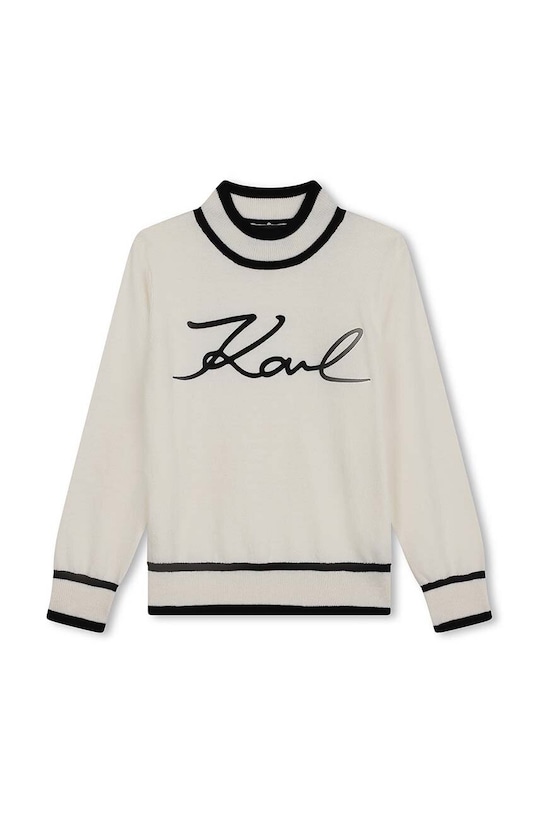 Дитячий светр з домішкою кашеміру Karl Lagerfeld Z30218.114.150 бежевий AW24