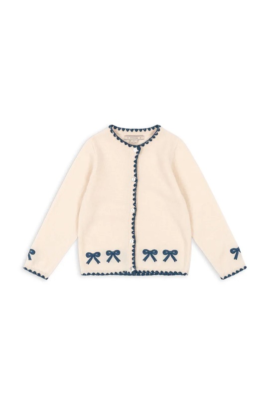 Detský vlnený kardigan Konges Sløjd COLLETTE KNIT CARDIGAN KS101934 béžová AW24