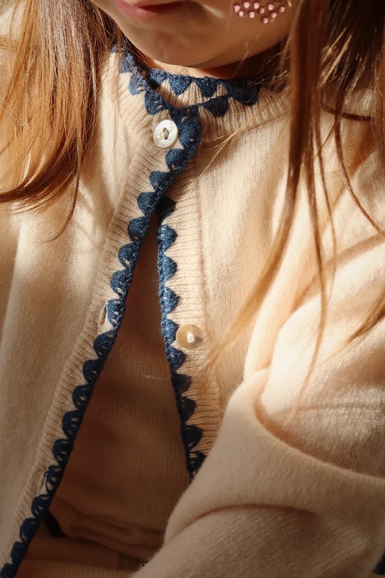 Detský vlnený kardigan Konges Sløjd COLLETTE KNIT CARDIGAN KS101934