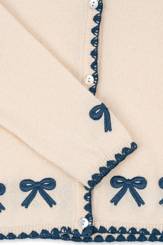 Detský vlnený kardigan Konges Sløjd COLLETTE KNIT CARDIGAN KS101934 béžová