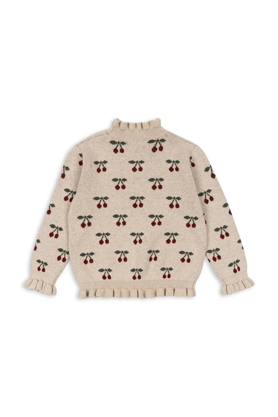 Konges Sløjd sweter z domieszką kaszmiru dziecięcy SIKA SWEATER KS102098 beżowy AW24