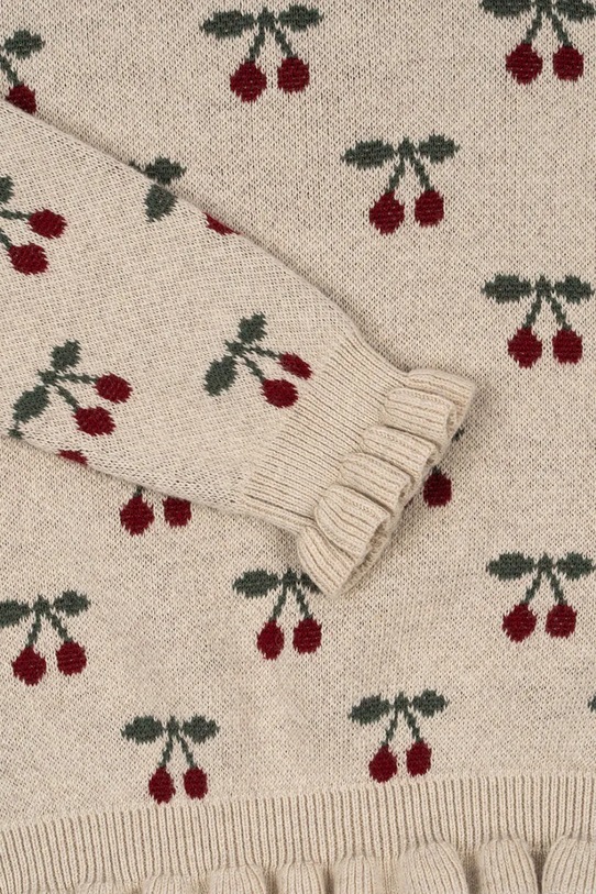 Konges Sløjd sweter z domieszką kaszmiru dziecięcy SIKA SWEATER beżowy KS102098