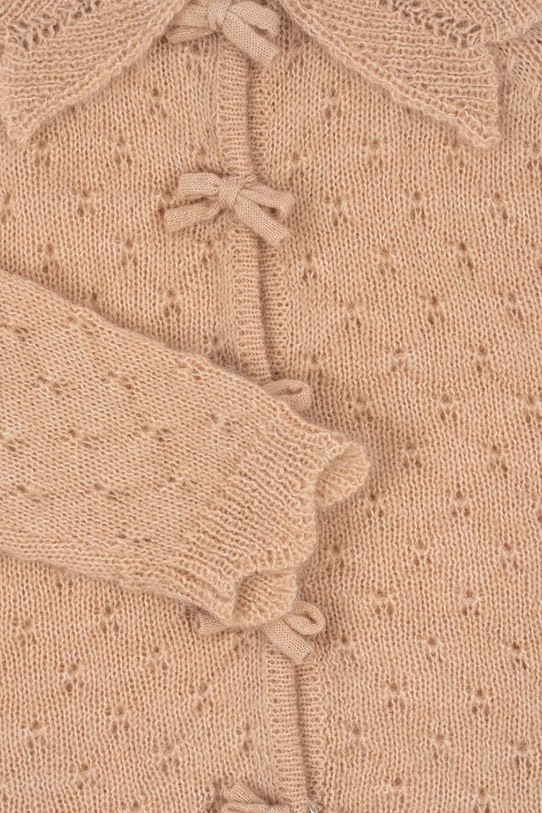 Vuneni dječji kardigan Konges Sløjd SMILLA KNIT CARDIGAN KS102108 narančasta