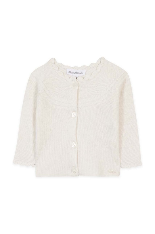 Tartine et Chocolat cardigan din amestec de lână pentru bebeluși TZ18000 bej AW24