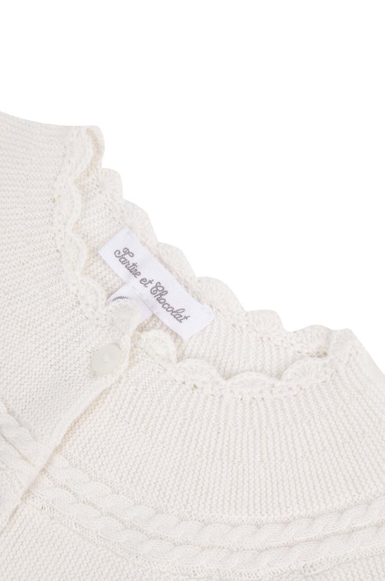 Tartine et Chocolat cardigan din amestec de lână pentru bebeluși bej TZ18000