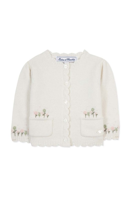 Tartine et Chocolat kardigan wełniany niemowlęcy TZ18111.104 beżowy AW24