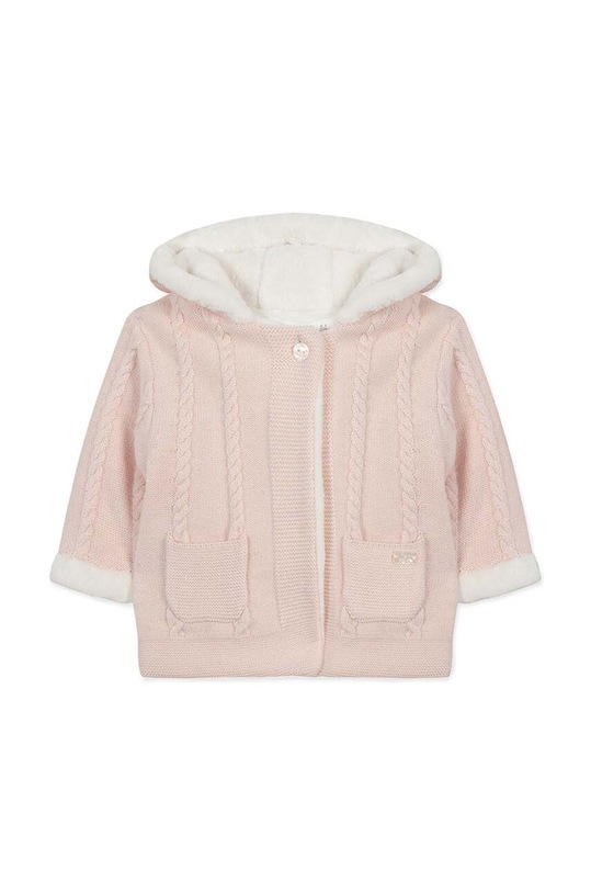 Tartine et Chocolat kardigan z domieszka wełny niemowlęcy z domieszką wełny różowy TZ40000.G.80.86