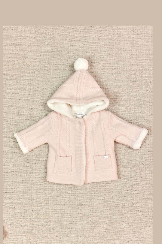 Tartine et Chocolat kardigan z domieszka wełny niemowlęcy różowy TZ40000.G.80.86