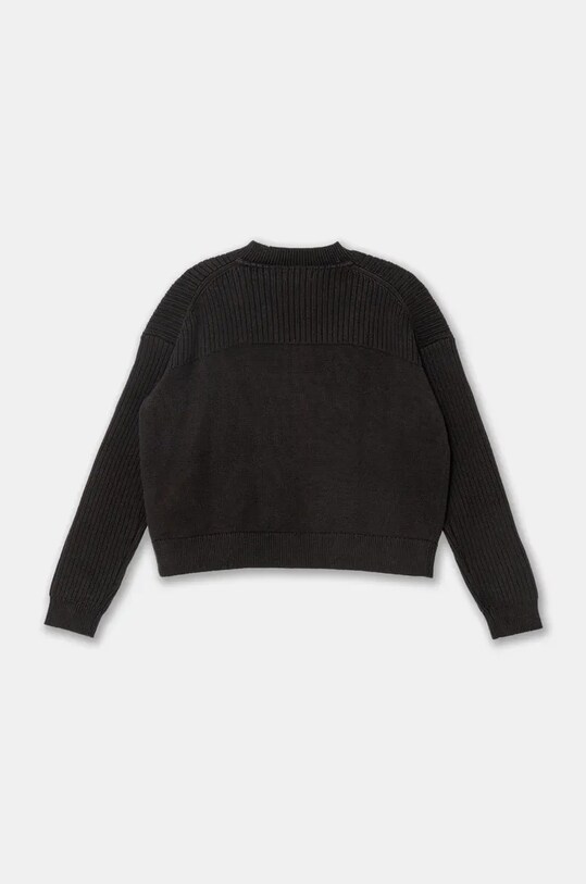 Девочка Детский хлопковый свитер Calvin Klein Jeans IG0IG02654.9BYH. чёрный