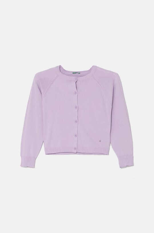 United Colors of Benetton cardigan din bumbac pentru copii uni violet 1098C500O.G.Seasonal
