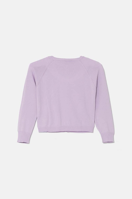 United Colors of Benetton kardigan bawełniany dziecięcy 1098C500O.G.Seasonal fioletowy AW24