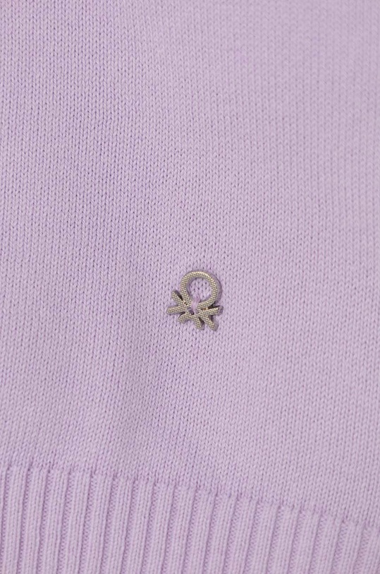 Dziewczynka United Colors of Benetton kardigan bawełniany dziecięcy 1098C500O.G.Seasonal fioletowy