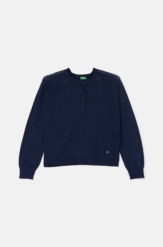 United Colors of Benetton cardigan din bumbac pentru copii uni bleumarin 1098C500O.G.Seasonal