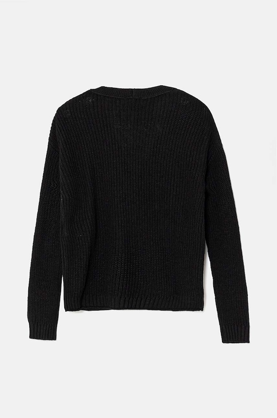 Дитячий кардиган з домішкою вовни United Colors of Benetton 126WC601O.G.Seasonal чорний AW24