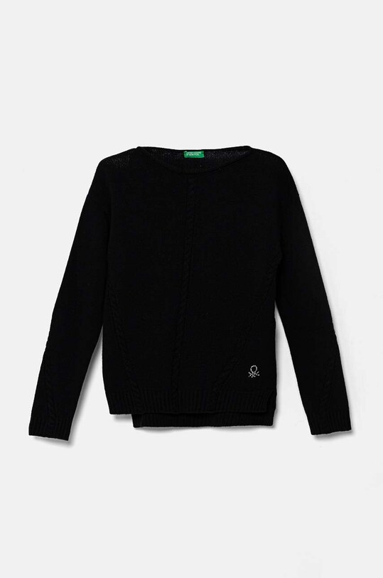 Детский шерстяной свитер United Colors of Benetton тонкий чёрный 1244C106X.G.Seasonal