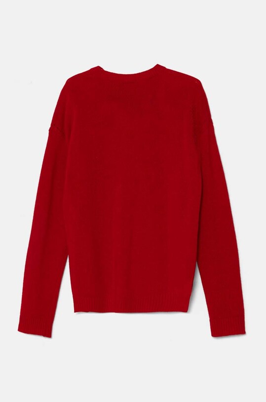 Дитячий вовняний кардиган United Colors of Benetton 1244C500N.G.Seasonal червоний AW24
