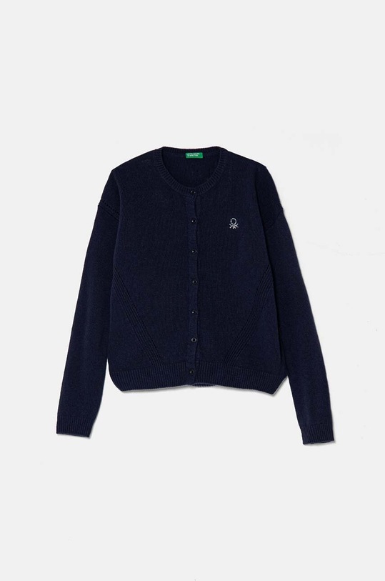 United Colors of Benetton kardigan wełniany dziecięcy wełna granatowy 1244C500N.G.Seasonal