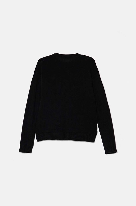 United Colors of Benetton kardigan wełniany dziecięcy 1244C500N.G.Seasonal czarny AW24