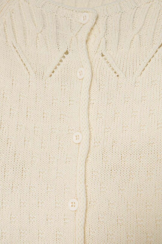 Fete United Colors of Benetton cardigan cu amestec de lână pentru copii 1076G500J.P.Seasonal bej