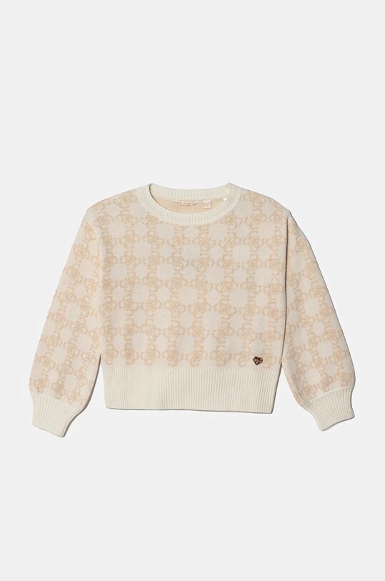 Guess pulover pentru copii din amestec de lână cu modele bej J4BR04.Z3K10.9BYH
