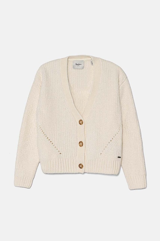 Detský sveter Pepe Jeans WILLOW CARDIGAN hrubá béžová PG701082
