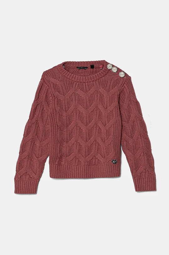 Детский свитер с примесью шерсти Guess с добавлением шерсти розовый J4BR09.Z37L1.9BYH