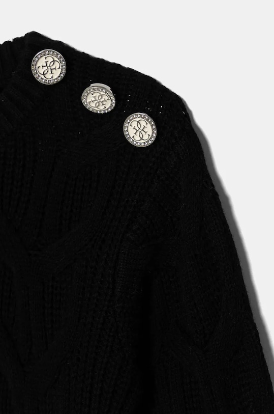 Dziewczynka Guess sweter z domieszką wełny dziecięcy J4BR09.Z37L1.9BYH czarny