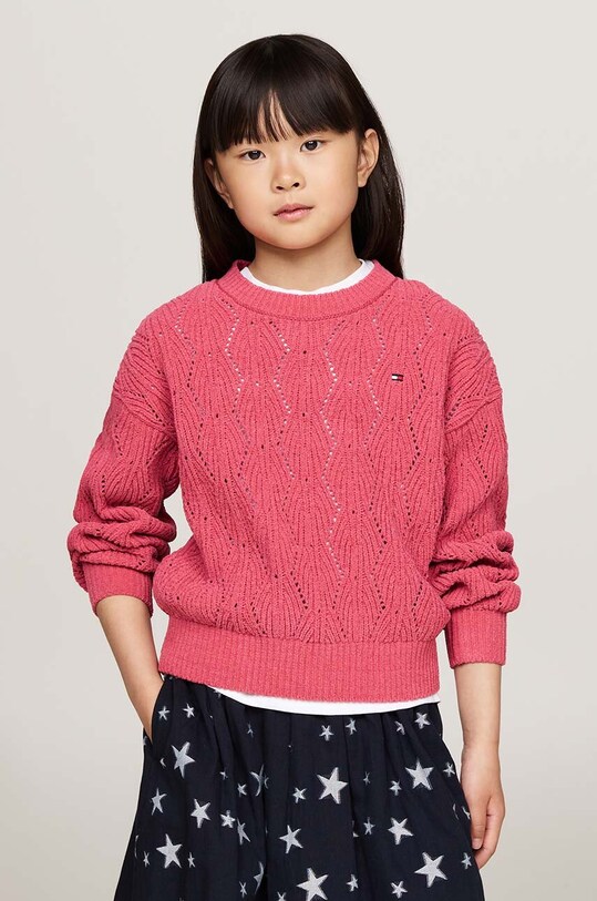 Девочка Детский свитер Tommy Hilfiger KG0KG08153.9BYH. розовый