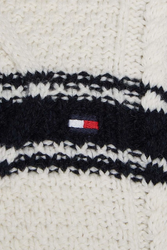 Tommy Hilfiger sweter z domieszką wełny dziecięcy beżowy KG0KG08158.9BYH.