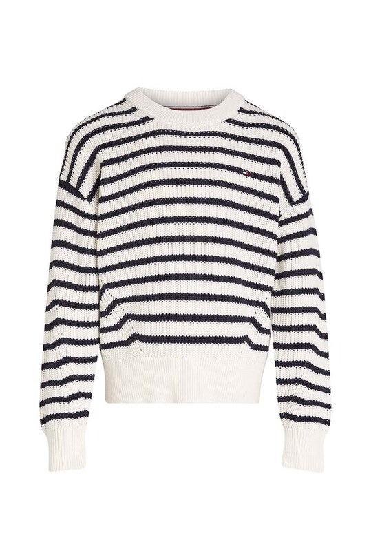 Tommy Hilfiger sweter bawełniany dziecięcy KG0KG08504.9BYH.128.176 beżowy AW24