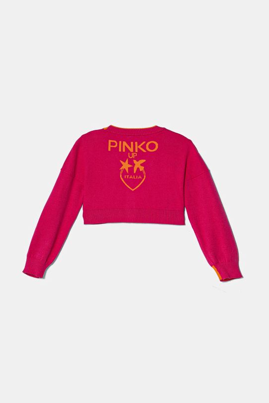 Pinko Up cardigan copii F4PIJGCA086 roz AW24