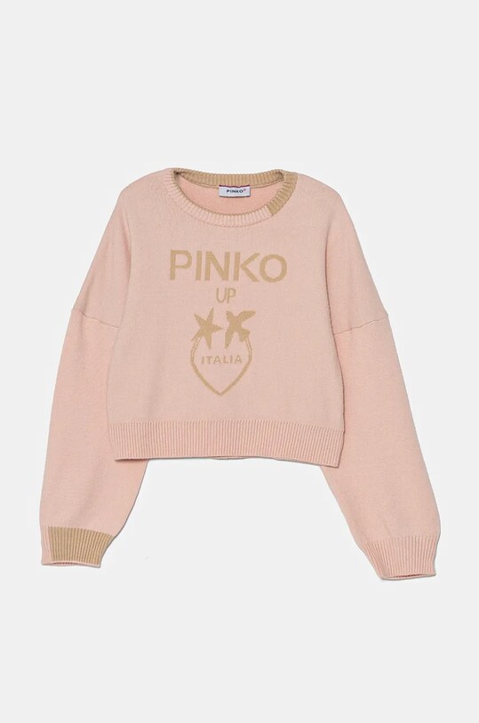 Pinko Up pulover copii cu modele roz F4PIJGJP087