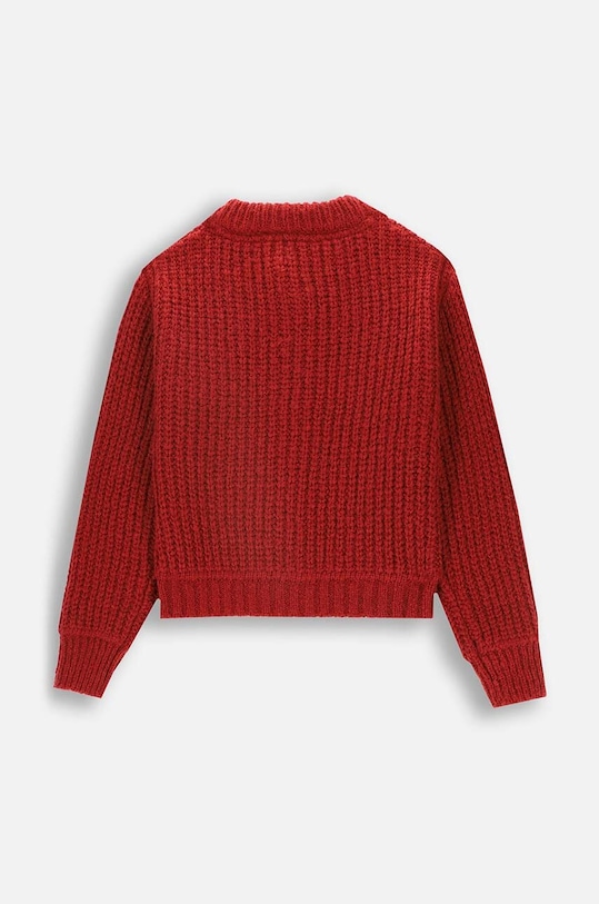 Coccodrillo kardigan dziecięcy ZC4172201RGJ bordowy AW24