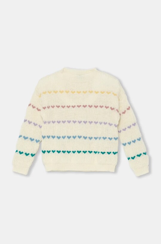 United Colors of Benetton pulover pentru copii din amestec de lana cu modele bej 1076Q106V.G.Seasonal