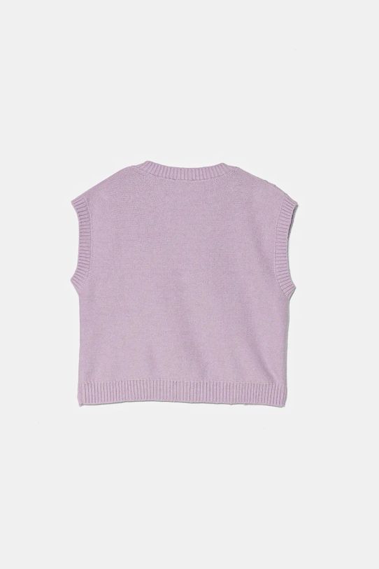 United Colors of Benetton vestă din amestec de lână pentru copii 1WUAC400I.G.Seasonal violet AW24