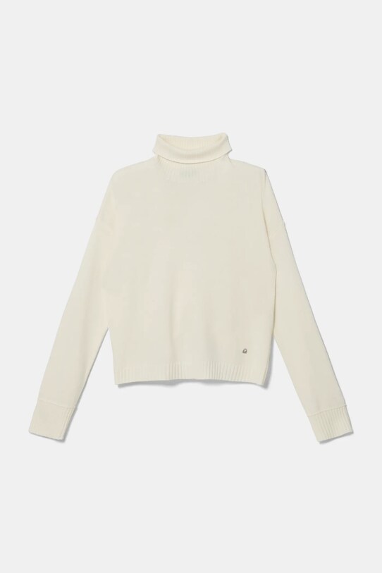 Dětský svetr s příměsí vlny United Colors of Benetton s příměsí vlny béžová 106WC200G.G.Seasonal