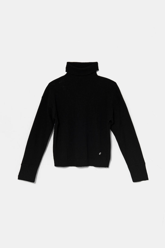 Дитячий светр з домішкою вовни United Colors of Benetton з додаванням вовни чорний 106WC200G.G.Seasonal