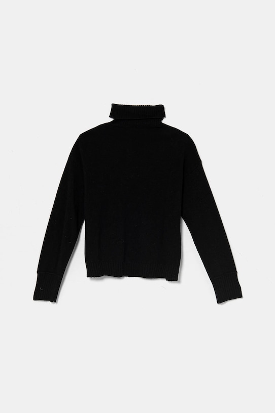 Дитячий светр з домішкою вовни United Colors of Benetton 106WC200G.G.Seasonal чорний AW24