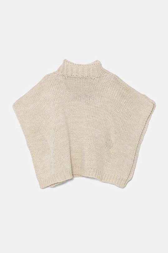 United Colors of Benetton poncho dziecięce 115HQU010.G.Seasonal beżowy AW24