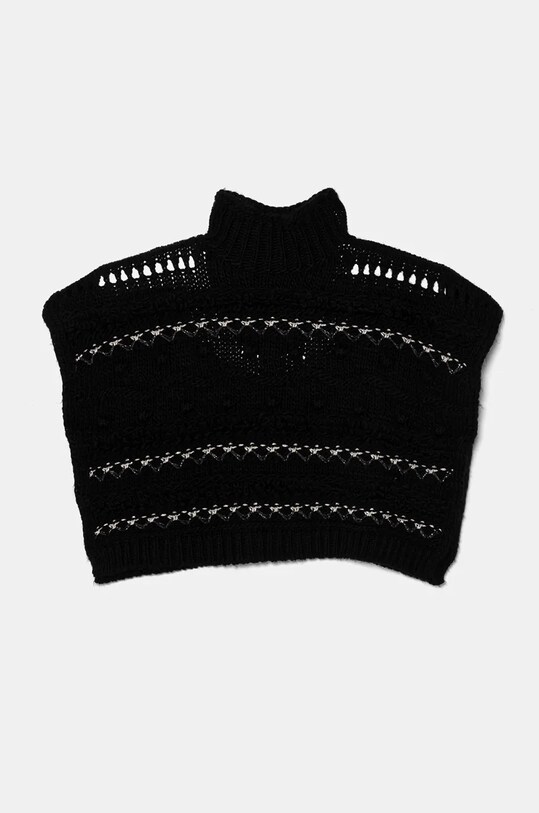 United Colors of Benetton poncho pentru copii cu modele negru 115HQU010.G.Seasonal