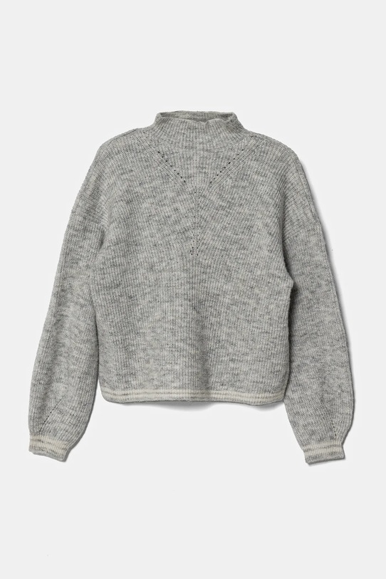 Dětský svetr s příměsí vlny United Colors of Benetton s příměsí vlny šedá 1EWBC200L.G.Seasonal