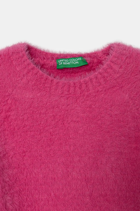 Fete United Colors of Benetton pulover copii 19BAG100Q.P.Seasonal roz