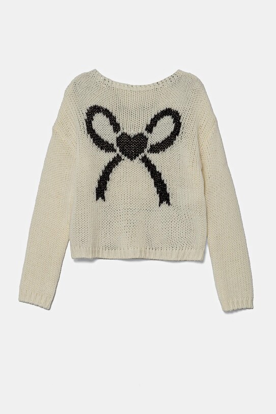 Свитер United Colors of Benetton аппликация бежевый 118YQ107T.G.Seasonal