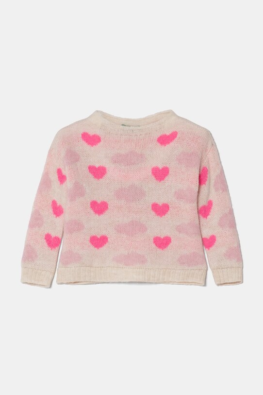 Детский свитер с примесью шерсти United Colors of Benetton с добавлением шерсти бежевый 106QH102H.P.Seasonal