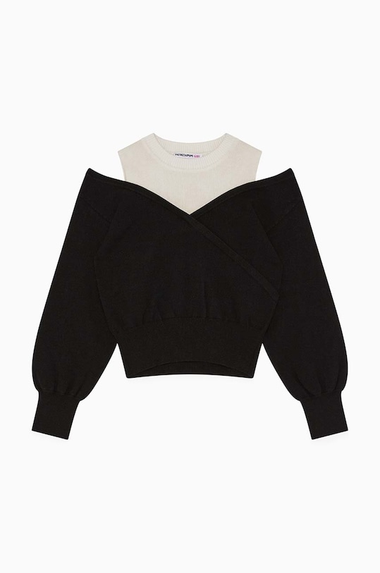 Παιδικό πουλόβερ Patrizia Pepe K204 7K0042 μαύρο AW24