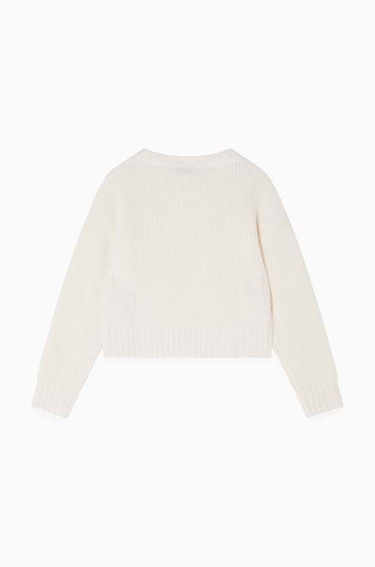 Patrizia Pepe pulover de lână pentru copii K200 7K0049 alb AW24