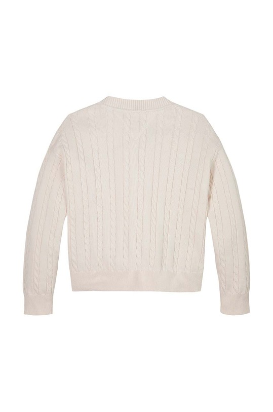 Dziewczynka Tommy Hilfiger sweter bawełniany dziecięcy KG0KG08547.9BYH.128.176 beżowy