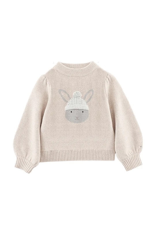Donsje pulover de lână pentru copii Denna Merino Wool Sweater Bunny 4090701.98.128 bej AW24