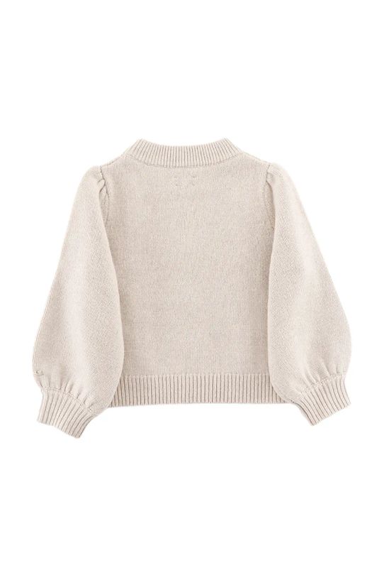 Dziewczynka Donsje sweter wełniany dziecięcy Denna Merino Wool Sweater Bunny 4090701.98.128 beżowy